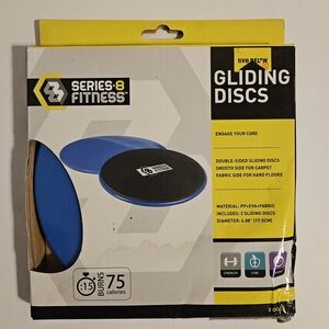 Series-8 Fitness Gliding Discs - Blue and Black